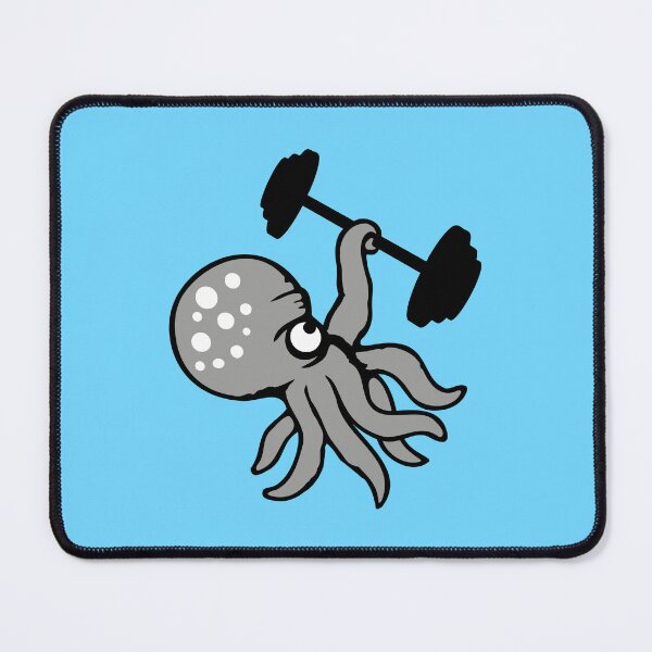 Item preview, Octopus Bodybuilder Muscle Building Gym Weight Strong Fitness designed and sold by shirt-o-mat.