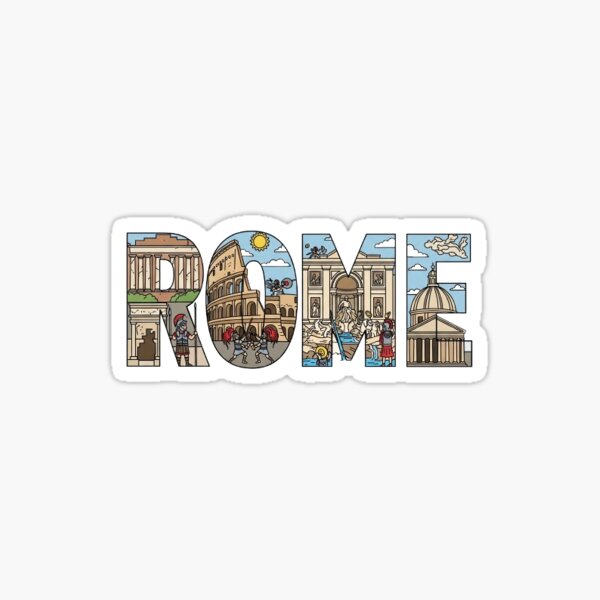 Item preview, Rome, Italy Block Letters designed and sold by BubbleArt21.