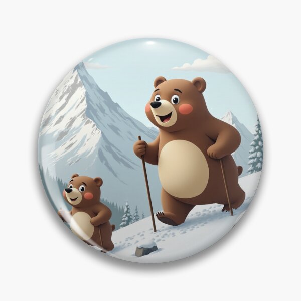 Item preview, Young bear with papa bear in the snow designed and sold by MADandSANE-MArt.