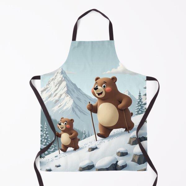 Item preview, Young bear with papa bear in the snow designed and sold by MADandSANE-MArt.