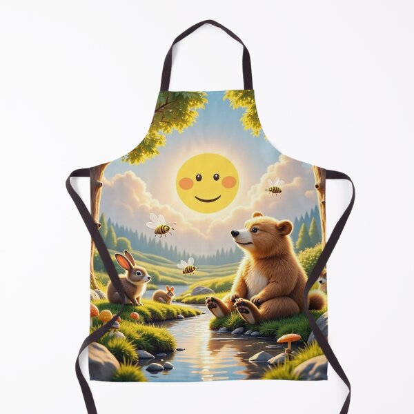Item preview, Young bear and the silence by the river designed and sold by MADandSANE-MArt.