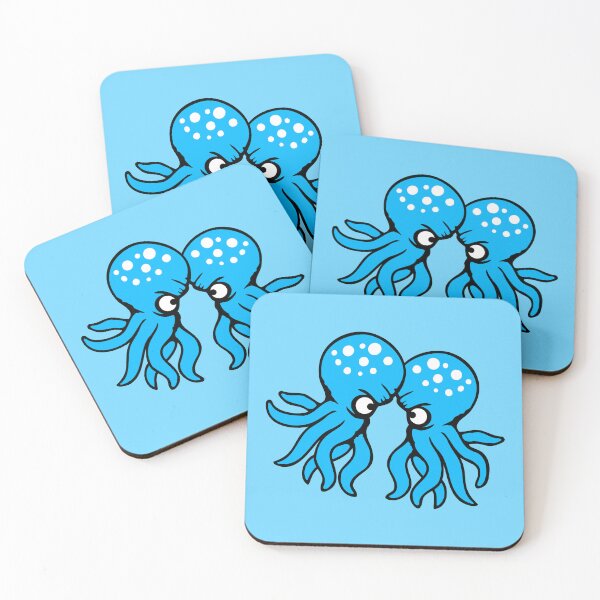 Artikelvorschau, 2 Octopus Freunde Feinde Zwei kämpfende rivalisierende Freunde entworfen und verkauft von shirt-o-mat.