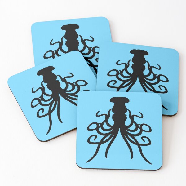 Artikelvorschau, Oktopus Riesenkalmar Kopffüßer Silhouette Meer Cool entworfen und verkauft von shirt-o-mat.