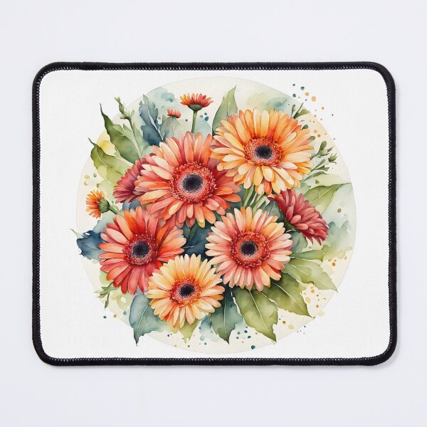 Item preview, Watercolor gerbera flowers designed and sold by PrintLabStudio.