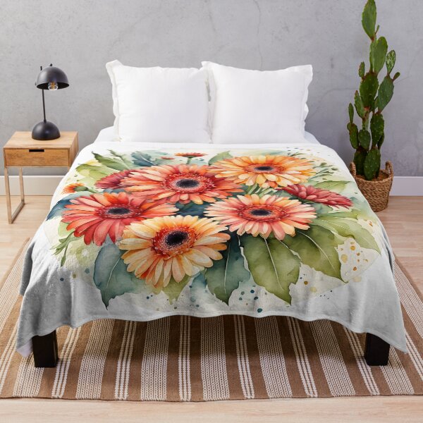 Item preview, Watercolor gerbera flowers designed and sold by PrintLabStudio.