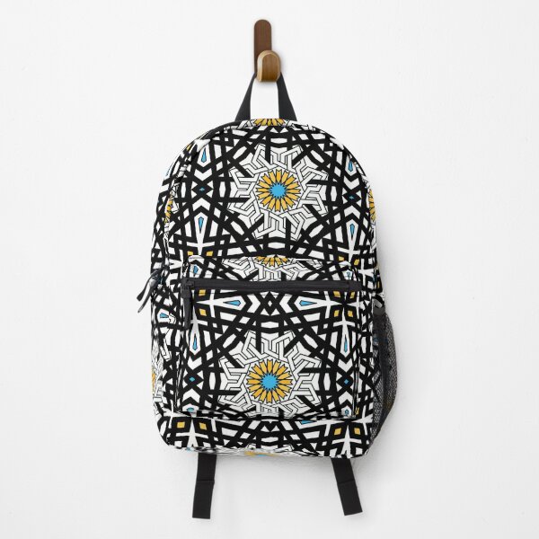 Item preview, Floral Mosaic with Intertwined Black Geometry designed and sold by Tarjiart.