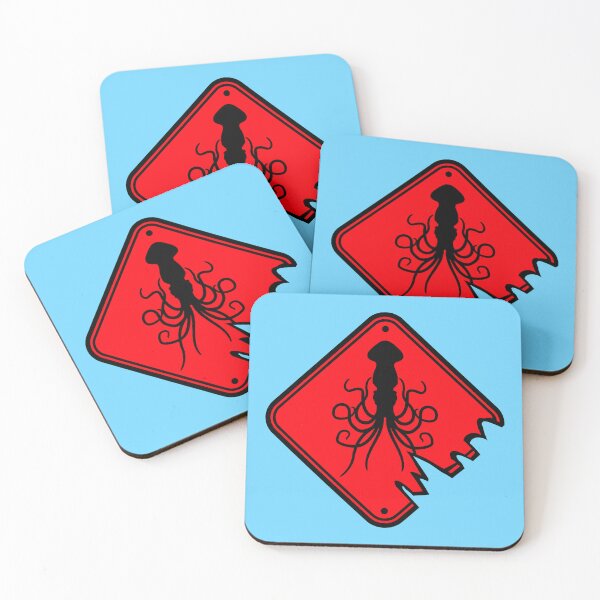 Item preview, Octopus Danger Sign Attention Caution Warning Logo designed and sold by shirt-o-mat.