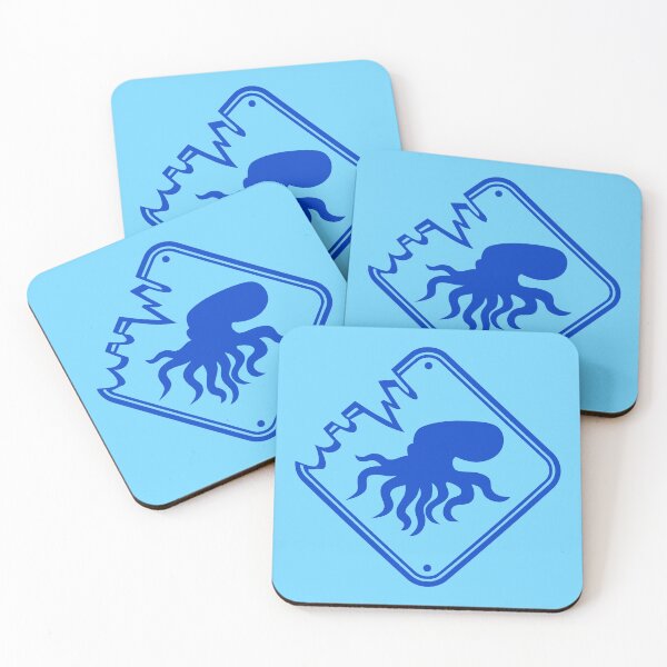 Item preview, Octopus Danger Sign Attention Caution Warning Logo designed and sold by shirt-o-mat.