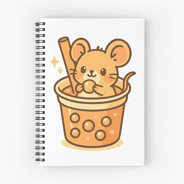 Item preview, Orange Mouse in Bubble Tea – Cute Animal Boba Cup Art designed and sold by Tarn.