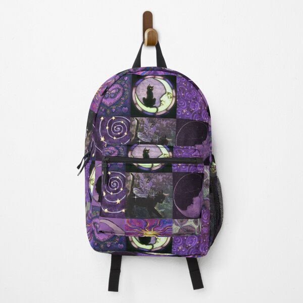 Item preview, purple witchy moon whimsigoth patchwork scrapbook  designed and sold by inthewitchelm.