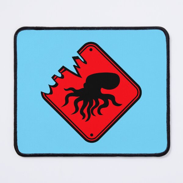 Item preview, Octopus Danger Sign Attention Caution Warning Logo designed and sold by shirt-o-mat.