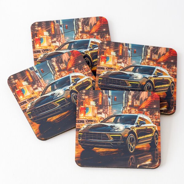 Item preview, Stylish SUV Surrounded By Colorful Nighttime City Reflections designed and sold by RevUpDesign.