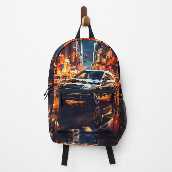 Item preview, Stylish SUV Surrounded By Colorful Nighttime City Reflections designed and sold by RevUpDesign.