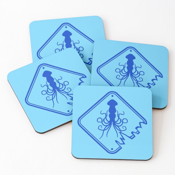 Item preview, Octopus Danger Sign Attention Caution Warning Logo designed and sold by shirt-o-mat.