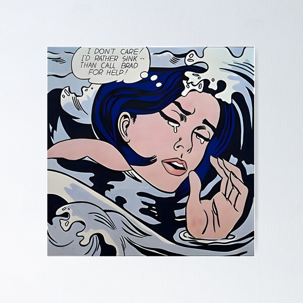 Item preview, Roy Lichtenstein Drowning Girl 1963 designed and sold by Ceremonials-.