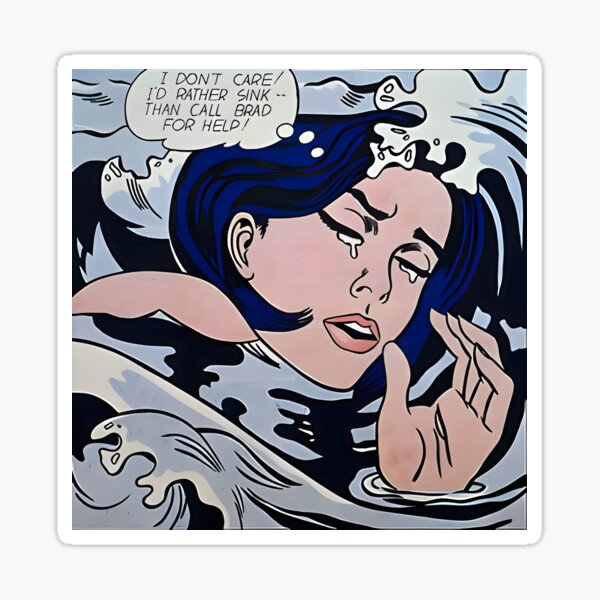 Item preview, Roy Lichtenstein Drowning Girl 1963 designed and sold by Ceremonials-.