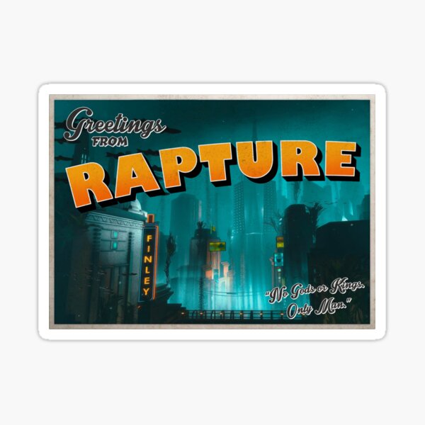 Item preview, Bioshock Inspired 'Greetings from Rapture' Vintage / Retro Postcard Weathered Design designed and sold by Mercy Apparel.