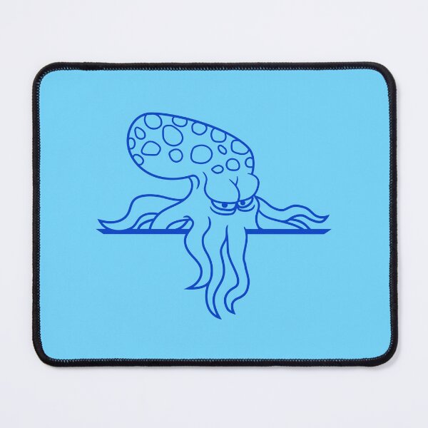 Item preview, Octopus behind wall fence sign bag looks angry designed and sold by shirt-o-mat.
