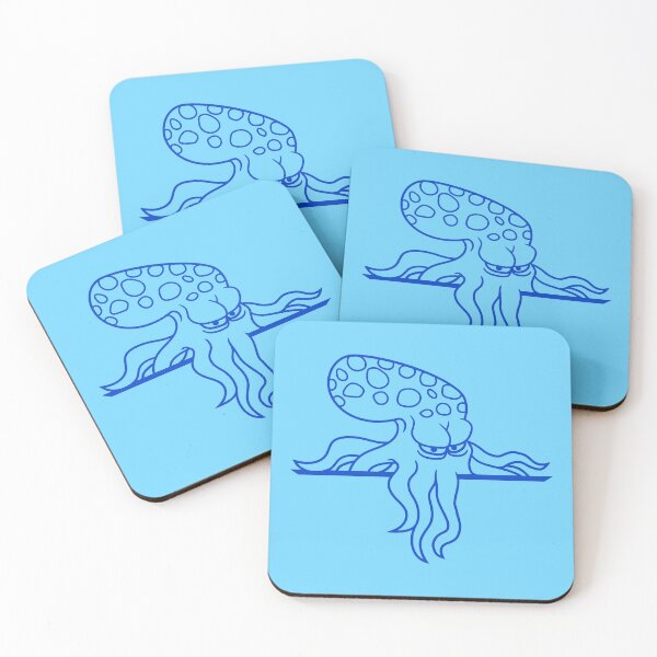Item preview, Octopus behind wall fence sign bag looks angry designed and sold by shirt-o-mat.