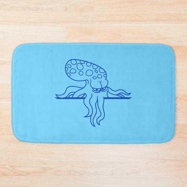 Item preview, Octopus behind wall fence sign bag looks angry designed and sold by shirt-o-mat.