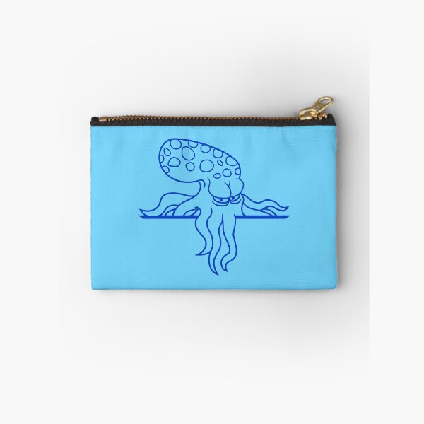 Item preview, Octopus behind wall fence sign bag looks angry designed and sold by shirt-o-mat.