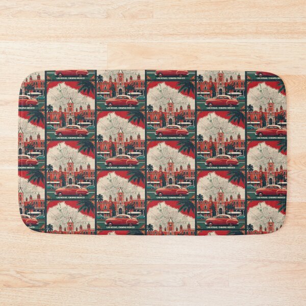 Item preview, Las Rosas Chiapas Mexico 1950s Vintage Travel Tourism Map designed and sold by TravelersGems.