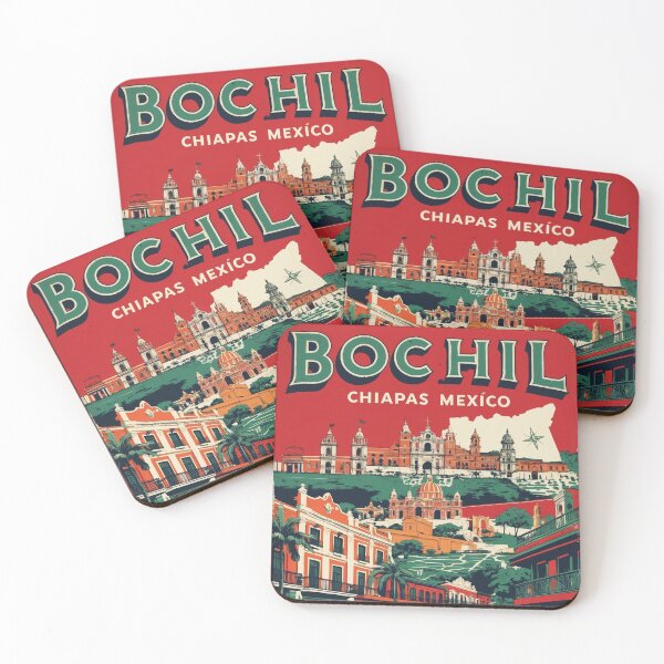 Item preview, Bochil Chiapas Mexico 1950s Vintage Travel Tourism Map designed and sold by TravelersGems.