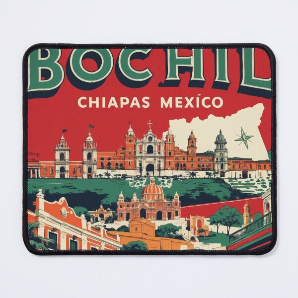 Item preview, Bochil Chiapas Mexico 1950s Vintage Travel Tourism Map designed and sold by TravelersGems.