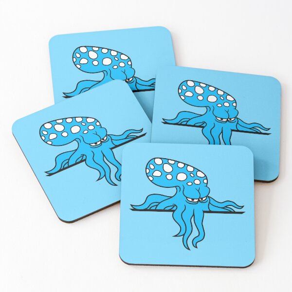 Item preview, Octopus behind wall fence sign bag looks angry designed and sold by shirt-o-mat.