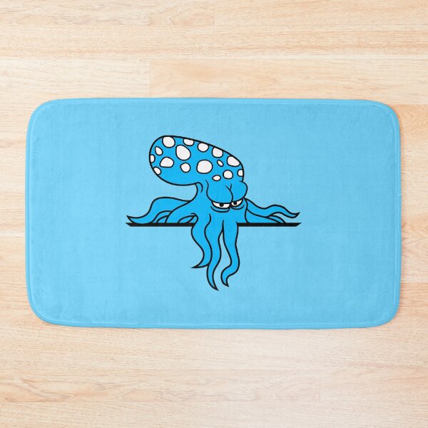 Item preview, Octopus behind wall fence sign bag looks angry designed and sold by shirt-o-mat.