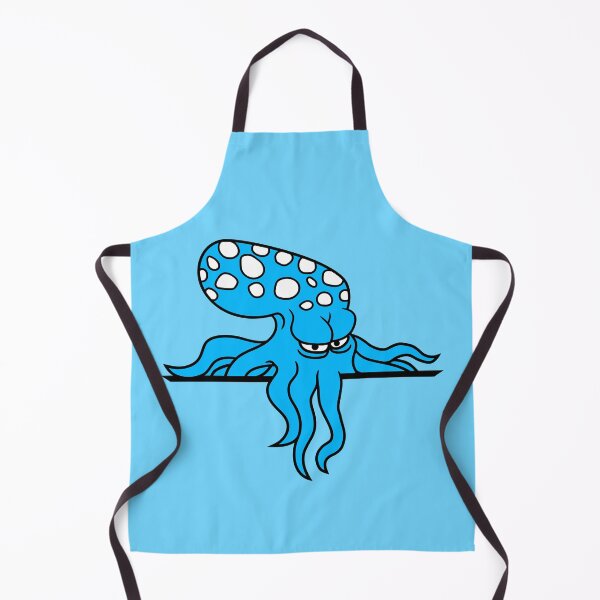 Item preview, Octopus behind wall fence sign bag looks angry designed and sold by shirt-o-mat.