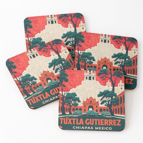 Item preview, Tuxtla Gutierrez Chiapas Mexico 1950s Vintage Travel Tourism Map designed and sold by TravelersGems.