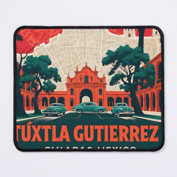 Item preview, Tuxtla Gutierrez Chiapas Mexico 1950s Vintage Travel Tourism Map designed and sold by TravelersGems.