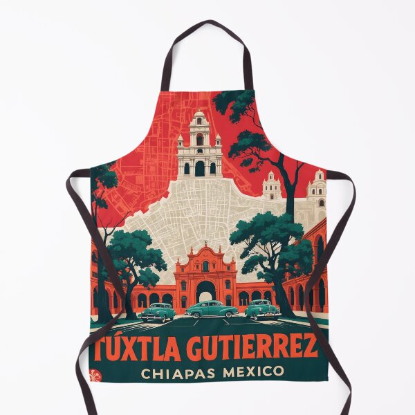 Item preview, Tuxtla Gutierrez Chiapas Mexico 1950s Vintage Travel Tourism Map designed and sold by TravelersGems.