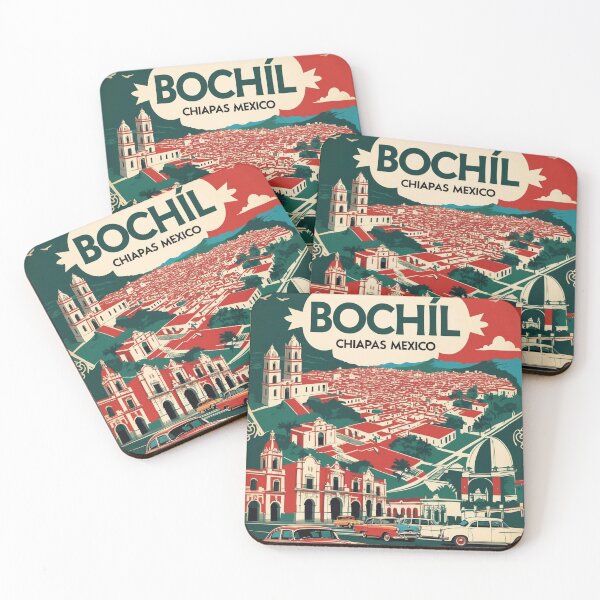 Item preview, Bochil Chiapas Mexico 1950s Vintage Travel Tourism Map designed and sold by TravelersGems.