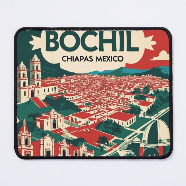 Item preview, Bochil Chiapas Mexico 1950s Vintage Travel Tourism Map designed and sold by TravelersGems.