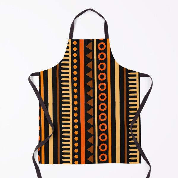 Aperçu de l'œuvre Imprimé géométrique triangulaire africain – Jaune, orange, moutarde et marron créée et vendue par Cuddle Cloud Creations .