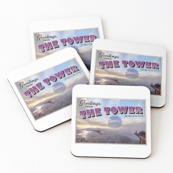Item preview, Destiny Inspired 'Greetings from The Tower' Vintage / Retro Postcard Weathered Design designed and sold by Mercy Apparel.