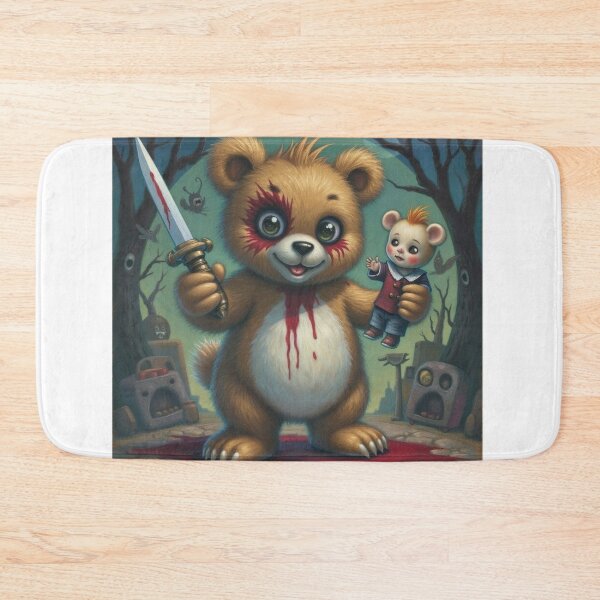 Item preview, Bear with scary face paint designed and sold by MADandSANE-MArt.