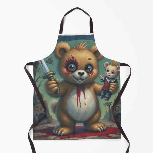 Item preview, Bear with scary face paint designed and sold by MADandSANE-MArt.