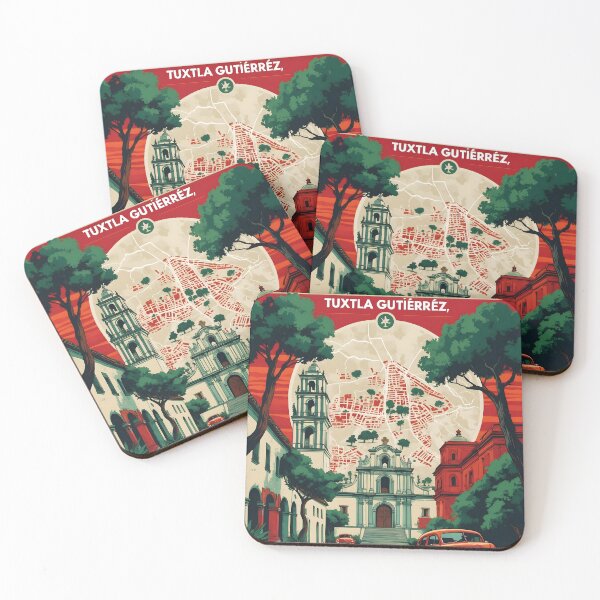 Item preview, Tuxtla Gutierrez Chiapas Mexico 1950s Vintage Travel Tourism Map designed and sold by TravelersGems.