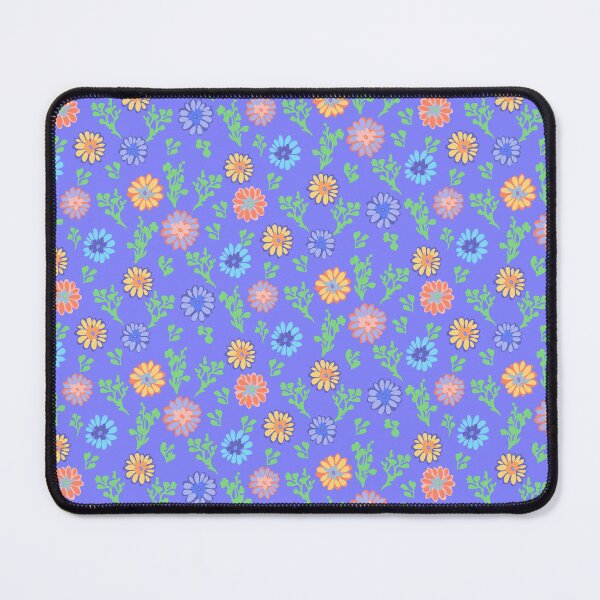 Item preview, Fun Flowers Half-Drop on Blue 0002bf designed and sold by Art in My Loft.