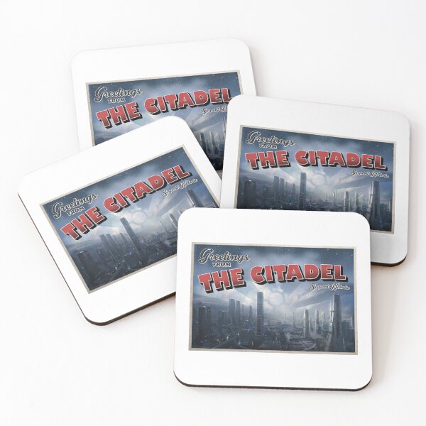 Item preview, Mass Effect Inspired 'Greetings from the Citadel' Vintage / Retro Postcard Weathered Design designed and sold by Mercy Apparel.