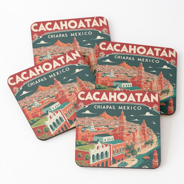Item preview, Cacahoatan Chiapas Mexico 1950s Vintage Travel Tourism Map designed and sold by TravelersGems.
