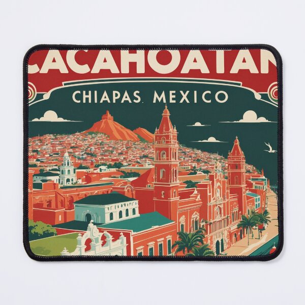 Item preview, Cacahoatan Chiapas Mexico 1950s Vintage Travel Tourism Map designed and sold by TravelersGems.