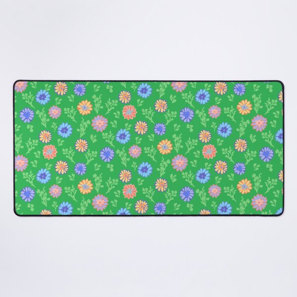 Item preview, Fun Flowers Half-Drop on Kelly Green 2db452 designed and sold by Art in My Loft.