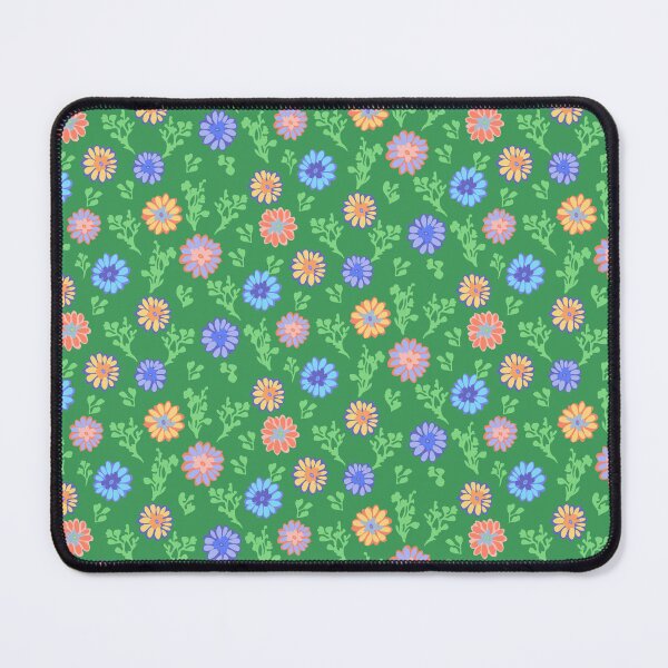 Item preview, Fun Flowers Half-Drop on Green 3e985a designed and sold by Art in My Loft.