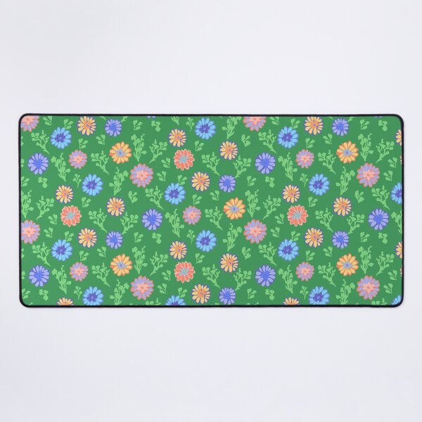 Item preview, Fun Flowers Half-Drop on Green 3e985a designed and sold by Art in My Loft.