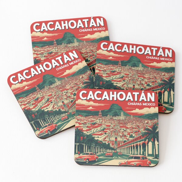 Item preview, Cacahoatan Chiapas Mexico 1950s Vintage Travel Tourism Map designed and sold by TravelersGems.