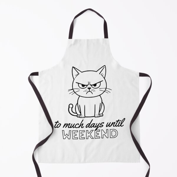Item preview, to much days until weekend-crumpy cat shirt or sticker designed and sold by designkb.